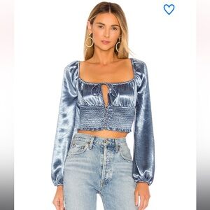 REVOLVE Superdown Alessandra top in Dusty Blue Small